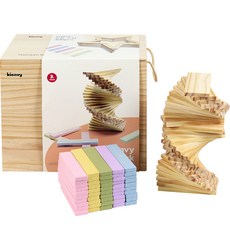 Ki&Vi 彩色木棒積木 300p, 天然木質, 1個