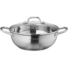 Torini IH爐適用附蓋3層不鏽鋼雙耳湯鍋, 26cm, 單色, 1組