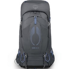 AURA AG 50 등산용 중형배낭 47L 커버 포함, Tungsten Grey