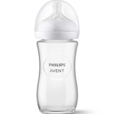 飛利浦新安怡嬰兒玻璃奶瓶 240 毫升 + 奶嘴套裝 SCY933/01, 單一顏色, 240ml, 1套