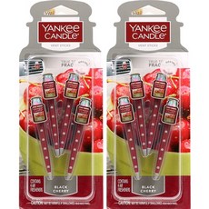 YANKee CANDLe 車用芳香劑 Vent Stick 紅色, 黑櫻桃, 2個