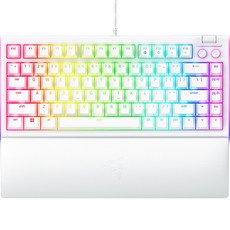 RAZER 雷蛇 BlackWidow V4 75% KR有線無小鍵盤, 白色, RZ03-0500, 橘軸
