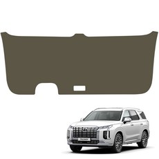 MAYTON 原廠色皮革後車廂門防刮飾板 SC, 卡其色, Hyundai The New Palisade