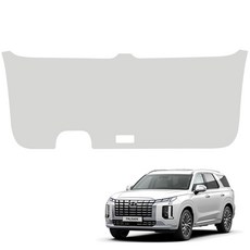 MAYTON 原廠色皮革後車廂門防刮飾板 SC, 淺灰色, Hyundai The New Palisade