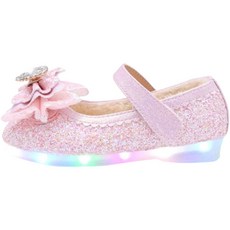 kiphant 女童亮片愛心LED毛毛鞋 WK-26