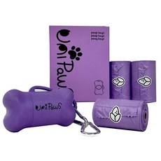 玉米澱粉撿便袋 45枚入+骨頭造型撿便器, 隨機出貨, 1組