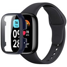 SPACE SHIELD Redmi Watch 3 Active 兼容一體式保護殼, 午夜藍