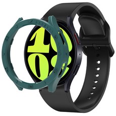 SPACE SHIELD Galaxy Watch6 相容錶圈防撞保護殼, 深綠色