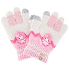 三麗鷗女童美樂蒂Z字形亮點針織手套 MGHKG30128