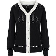 페이지플린 여성용 라인 배색 스카시 니트 가디건 P3CCA007C