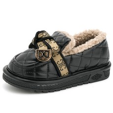 래빗풋 兒童用領結刷毛內裡蝴蝶結樂福鞋