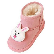 Rulushu兒童款兔子紅蘿蔔麻糬毛靴 BW109