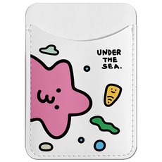 코쿼드 9C9C 빼꼼 언더더씨 소프트 가죽 카드 지갑, 빼꼼 불가사리, 1개