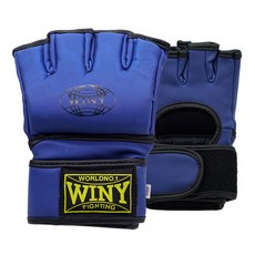 Winnie MMA PU 霧面手套 雙手套組, 藍色, 1套