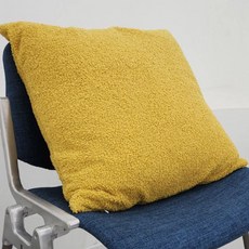 HANIL CARPET 毛球圈絨絨毛抱枕, 芥末黃