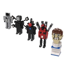 斯基比迪馬桶 5件組, 混合顏色, 1個