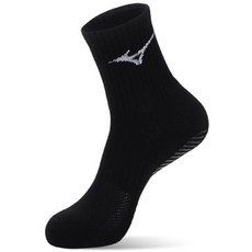 미즈노 논슬립 런버드 미드 삭스, 블랙, 1세트