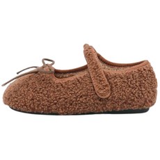 kiphant 女童蝴蝶結毛絨皮鞋 WK-07