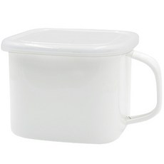 感應石灰橄欖搪瓷方形罐鍋白色 2.2L, 寬19.5*高12cm, 1個