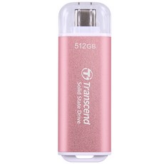 Transcend 創見 超小型 USB-C 外接 SSD ESD300, 512GB, 粉紅色