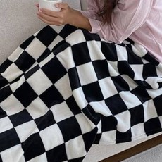 HANSGALLERY 棋盤格超細纖維毯