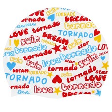 Tornado 設計款矽膠泳帽 TC1959, WHITE, 1個