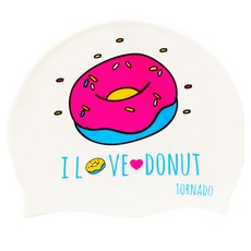 Tornado 設計款矽膠泳帽 TC1958, 白色, 1個