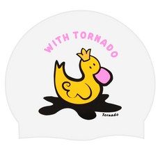 Tornado 設計款矽膠泳帽 TC1955, 白色, 1個