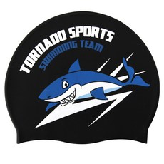 Tornado 設計款矽膠泳帽 TC-1947, 1個, 黑色