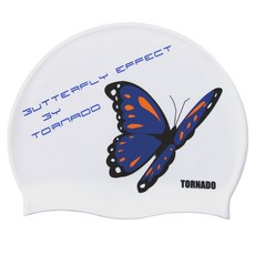 龍捲風 設計款矽膠泳帽 TC1945, 白色, 1個