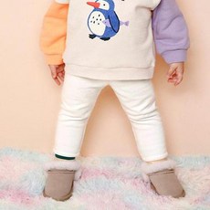 milk mile 童款素色簡約極致柔軟刷毛內搭長褲