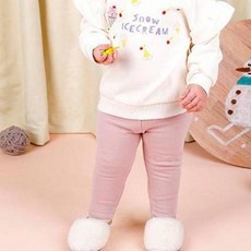 milk mile 童款柔軟人造貂絨內搭長褲