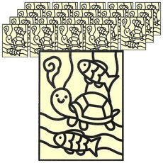 minhwashop 民畫燙金畫製作套組 烏龜 UDPPP0122, 20個