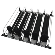 higher deco 滑動式飲料托盤 軌道型 38cm 一般 小 5層, 黑色, 1個