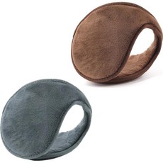 몬스터 이어머프 귀마개, 그레이 + 브라운, 2개