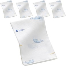 Bamboo Bebe Signature 叢林壓花手帕 小鯨魚 5入