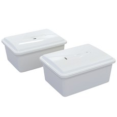 Miru 附蓋濾淨收納盒 2入+行動式濾淨器組, 1組, 白色