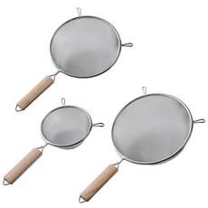 YESBRAND 櫸木手柄濾網3件組, 1套