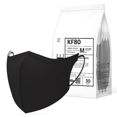 다나마스크 오브 쿨 뷰티라인 중형 KF80, 30개입, 1개, 느와르블랙