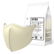 다나마스크 오브 쿨 뷰티라인 마스크 소형 KF80, 30개입, 1개, 아이보리샌드