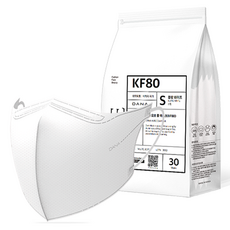 다나마스크 오브 쿨 뷰티라인 마스크 소형 KF80, 30개입, 1개, 블랑화이트