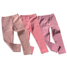 HARAROI 兒童粉紅線條內搭褲3件組