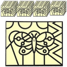 minhwashop 普普藝術燙金畫製作套組, 20套, 蝴蝶(UDPPP0155)