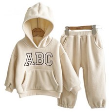 Misopapa 兒童ABC刷毛上下裝套組