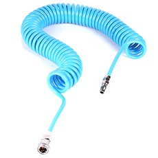 KOREA PNEUMATIC PU 聚氨酯彈簧壓縮機軟管 藍色 10mm x 6.5mm x 7.5m, 1個