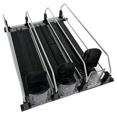 higher deco 滑動式飲料托盤 軌道型 31cm 廚房適配 混合 3層, 黑色, 1個