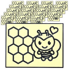 minhwashop 動物燙金藝術DIY套組 UDPPP014, 20套, 蜜蜂(UDPPP0141)