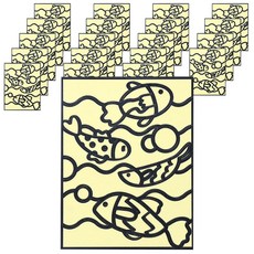 민화샵 동물 포일아트 만들기 세트 UDPPP014, 바닷속물고기(UDPPP0143), 20세트