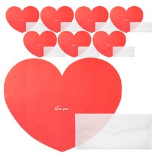 訊息愛心信紙 8入 + 描圖紙信封 8入 + 貼紙 8入 套組, 愛你(信紙), 透明(貼紙), 1套