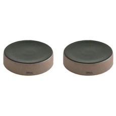 ERATO 韓國製 Posle 早午餐咖啡廳圓形高腳盤, 暖木色, 2個, 高腳盤 2入